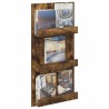 Étagère à magazines avec étagère Chêne fumé 51 x 11 x 102 cm 581179581179