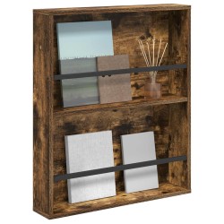 Étagère à magazines avec étagère Chêne fumé 60 x 12 x 70 cm 581180581180