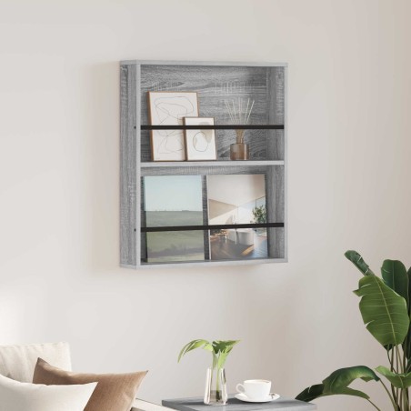 Étagère à magazines avec étagère Gris Sonoma 60 x 12 x 70 cm 581185581185