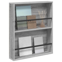 Étagère à magazines avec étagère Gris Sonoma 60 x 12 x 70 cm 581185581185