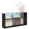 Étagère à magazines avec étagère Chêne noir 60 x 12 x 30 cm 581186581186