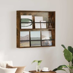 Étagère à magazines avec étagère Chêne fumé 80 x 12 x 70 cm 581187581187