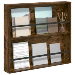 Étagère à magazines avec étagère Chêne fumé 80 x 12 x 70 cm 581187581187
