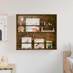 Étagère à magazines avec étagère Chêne fumé 80 x 12 x 70 cm 581187581187