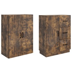 Ensemble de Meubles 2 pcs Chêne fumé Bois d'ingénierie 581188581188
