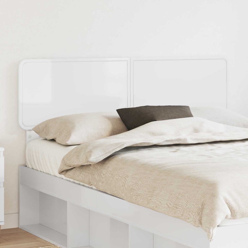 Tête de lit Blanc Brillant Bois d'ingénierie 581190581190