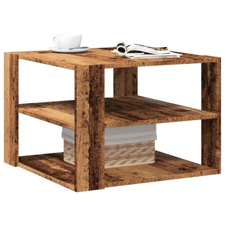 Table basse vieux bois 58x58x40 cm bois d'ingénierie 581191581191