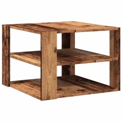 Table basse vieux bois 58x58x40 cm bois d'ingénierie 581191581191