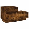 Table de chevet avec lumières LED chêne fumé 70x36x40,5 cm 581192581192