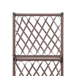 Lit surélevé treillis 1 pot 30x30x107 cm Résine tressée Marron 581194581194