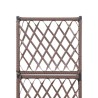 Lit surélevé treillis 1 pot 30x30x107 cm Résine tressée Marron 581194581194