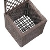 Lit surélevé treillis 1 pot 30x30x107 cm Résine tressée Marron 581194581194