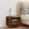 Table de chevet avec lumières LED chêne fumé 40x39x37 cm 581195581195