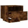 Table de chevet avec lumières LED chêne fumé 40x39x37 cm 581195581195