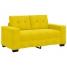 Loveseat Sofa Yellow 120 cm Velvet - Untranslated 581196581196