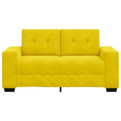 Loveseat Sofa Yellow 120 cm Velvet - Untranslated 581196581196