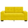Loveseat Sofa Yellow 120 cm Velvet - Untranslated 581196581196