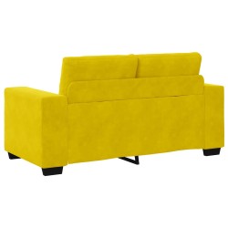 Loveseat Sofa Yellow 120 cm Velvet - Untranslated 581196581196