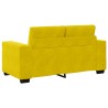 Loveseat Sofa Yellow 120 cm Velvet - Untranslated 581196581196