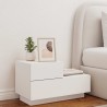 Table de chevet avec lumières LED blanc 70x36x40,5 cm 581198581198