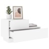 Table de chevet avec lumières LED blanc 70x36x40,5 cm 581198581198