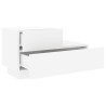 Table de chevet avec lumières LED blanc 70x36x40,5 cm 581198581198