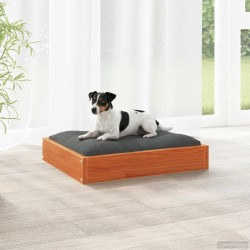 Lit pour Chien Cire marron 51,5 x 44 x 9 cm Bois de Pin Massif 581199581199