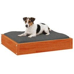 Lit pour Chien Cire marron 51,5 x 44 x 9 cm Bois de Pin Massif 581199581199