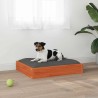 Lit pour Chien Cire marron 51,5 x 44 x 9 cm Bois de Pin Massif 581199581199