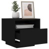 Table de chevet avec lumières LED noir 40x39x37 cm 581200581200