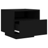 Table de chevet avec lumières LED noir 40x39x37 cm 581200581200