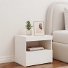 Table de chevet avec lumières LED blanc 50x40x45 cm 581201581201