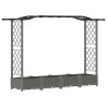 Lit Élevé avec Treillis et Toit Gris clair 207 x 40 x 123 cm PP 581202581202