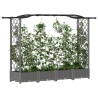 Lit Élevé avec Treillis et Toit Gris clair 207 x 40 x 123 cm PP 581202581202