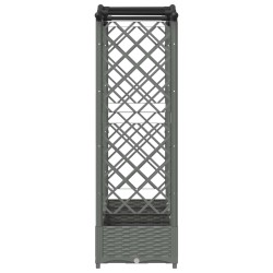 Lit Élevé avec Treillis et Toit Gris clair 207 x 40 x 123 cm PP 581202581202