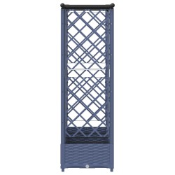 Lit Élevé avec Treillis et Toit Gris 202,5 x 40 x 121 cm PP 581203581203