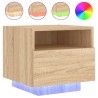 Table de chevet avec lumières LED chêne sonoma 40x39x37 cm 581204581204