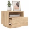 Table de chevet avec lumières LED chêne sonoma 40x39x37 cm 581204581204