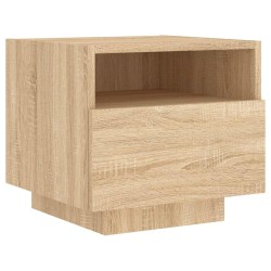 Table de chevet avec lumières LED chêne sonoma 40x39x37 cm 581204581204