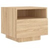 Table de chevet avec lumières LED chêne sonoma 40x39x37 cm 581204581204