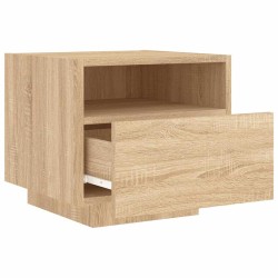 Table de chevet avec lumières LED chêne sonoma 40x39x37 cm 581204581204