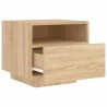 Table de chevet avec lumières LED chêne sonoma 40x39x37 cm 581204581204
