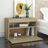 Table de chevet avec lumières LED chêne sonoma 60x35x40 cm 581205581205