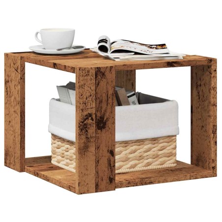 Table basse vieux bois 40x40x30 cm bois d'ingénierie 581212581212
