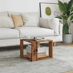 Table basse vieux bois 40x40x30 cm bois d'ingénierie 581212581212
