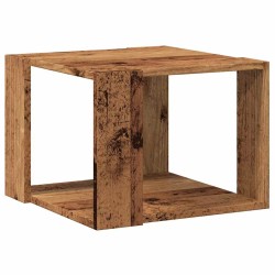 Table basse vieux bois 40x40x30 cm bois d'ingénierie 581212581212