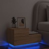 Table de chevet avec lumières LED chêne sonoma 70x36x40,5 cm 581213581213