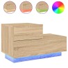 Table de chevet avec lumières LED chêne sonoma 70x36x40,5 cm 581213581213