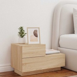 Table de chevet avec lumières LED chêne sonoma 70x36x40,5 cm 581213581213