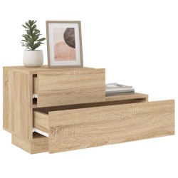 Table de chevet avec lumières LED chêne sonoma 70x36x40,5 cm 581213581213